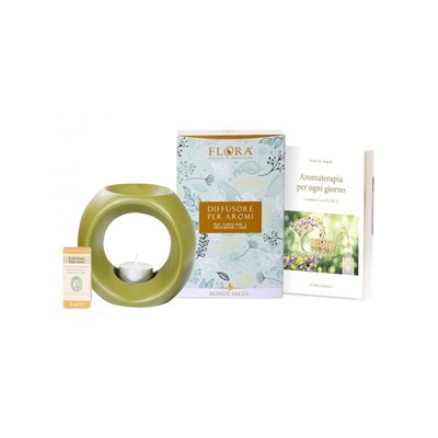 KIT LAMPADA VERDE PER AROMI E MISCELA-CONFEZIONE REGALO