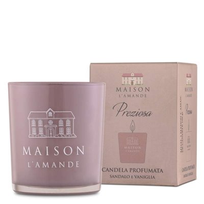 MAISON L\'AMANDE - CANDELA PROFUMATA SANDALO E VANIGLIA 40 H