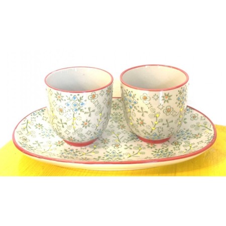 Vassoio con 2 Tazze BIOSANA - Set Servizio