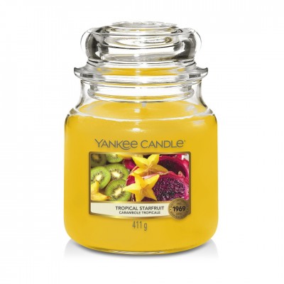 YANKEE CANDLE ORIGINAL MEDIUM JAR TROPICAL STARFRUIT  411 GR