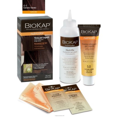 BIOKAP NUTRICOLOR 4.4 CASTANO RAMATO TINTA - 140 ML