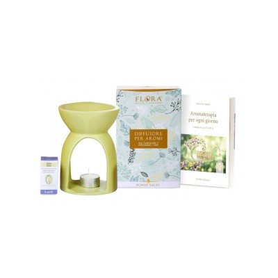 KIT LAMPADA PER AROMI VERDE E MISCELA-CONFEZIONE REGALO