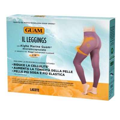 LEGGINGS CLASSICO ALLE ALGHE GUAM FIR COLORE PRUGNA TAGLIA S/XS (38-40)